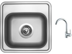 Set Sinks BAR 380 V matný + batéria Sinks MIX 35 chróm Set Sinks BAR 380 V matný + batéria Sinks MIX 35 chróm