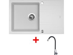 Sinks LINEA 780 XC Milk + Elasta nerez/čierna