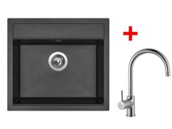 Set Sinks Solo 560 Metalblack + Vitalia Set Sinks Solo 560 Metalblack + Vitalia