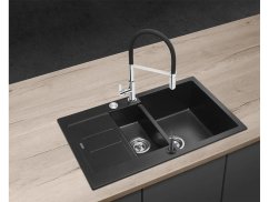 Granitový drez Concept DG205C60bc Cubis Čierny - 2