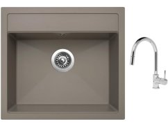 Set Sinks SOLO 560 Truffle + baterie Sinks MIX 35 P chrom Set Sinks SOLO 560 Truffle + baterie Sinks MIX 35 P chrom