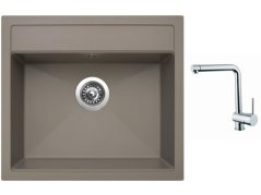 Set Sinks SOLO 560 Truffle + baterie Sinks MIX 3 chrom Set Sinks SOLO 560 Truffle + baterie Sinks MIX 3 chrom