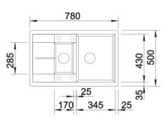 Granitový dřez Blanco METRA 6 S Compact Silgranit antracit
