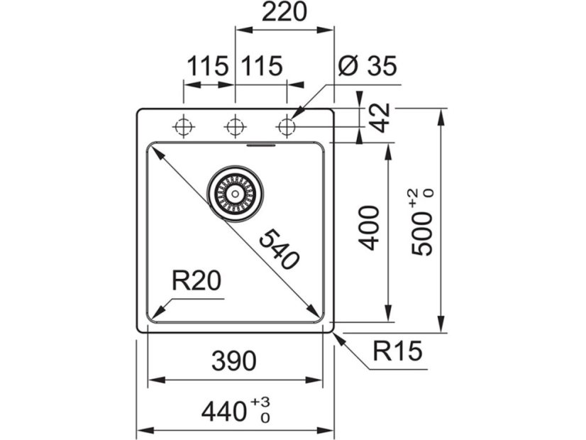 Granitový dřez Franke MRG 610-39 FTL Šedý kámen