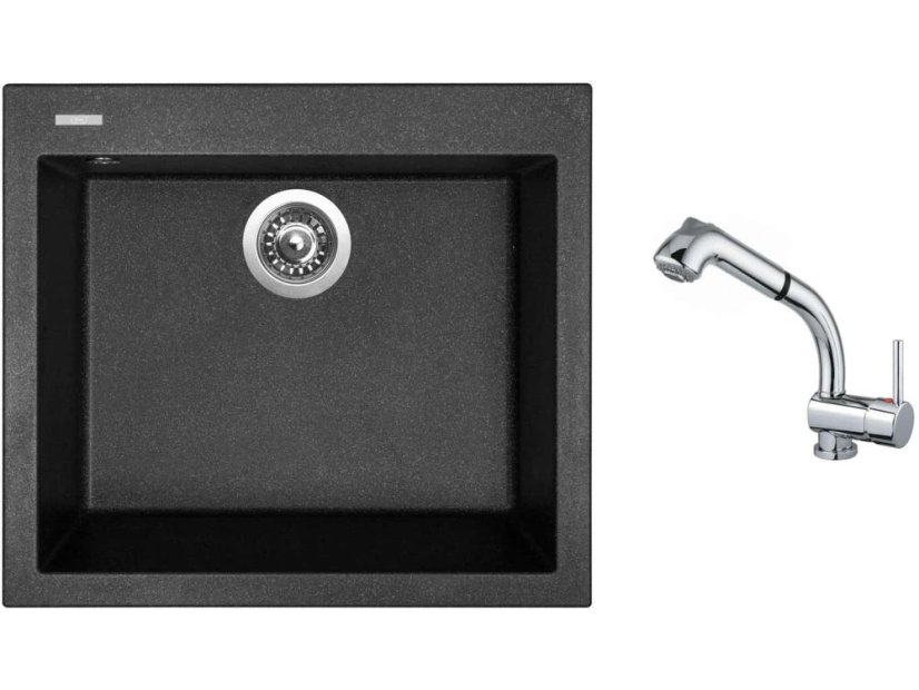 Set Sinks CUBE 560 Granblack + batéria Sinks MIX 3 S Chróm