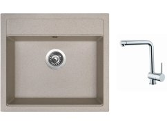 Set Sinks SOLO 560 Avena + baterie Sinks MIX 3 chrom Set Sinks SOLO 560 Avena + baterie Sinks MIX 3 chrom