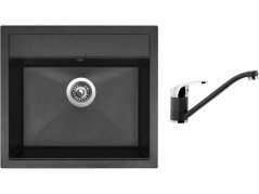Set Sinks SOLO 560 Granblack + baterie Sinks Pronto Grandblack Set Sinks SOLO 560 Granblack + baterie Sinks Pronto Grandblack