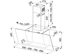 Komínový digestor Franke FPJ 625 V BK/SS Čierne sklo Komínový digestor Franke FPJ 625 V BK/SS Čierne sklo