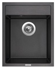 Sinks CLASSIC 400 Metalblack + Elasta nerez/černá