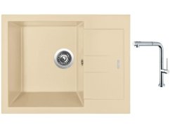 Set Sinks AMANDA 650 Sahara + baterie Sinks SLIM S2 kartáčovaná Set Sinks AMANDA 650 Sahara + baterie Sinks SLIM S2 kartáčovaná