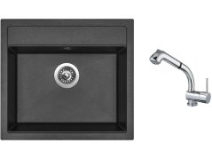 Set Sinks SOLO 560 Metalblack + baterie Sinks MIX 3 S Chrom Set Sinks SOLO 560 Metalblack + baterie Sinks MIX 3 S Chrom
