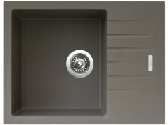 Sinks PERFECTO 650 Truffle + Elasta nerez/čierná