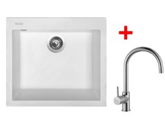 Set Sinks Cube 560 Milk + Vitalia Set Sinks Cube 560 Milk + Vitalia