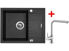 Sinks LINEA 600 XC Metalblack + Elka Sinks LINEA 600 XC Metalblack + Elka