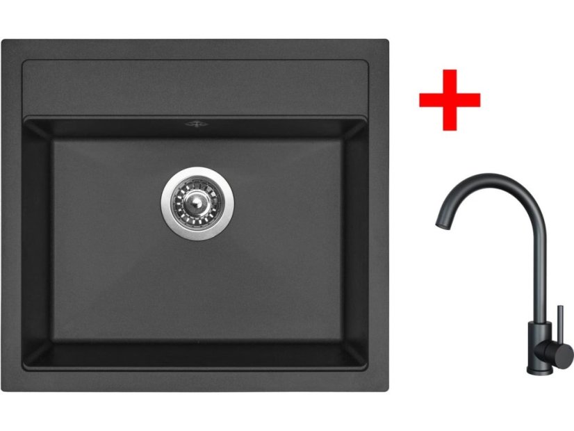 Sinks SOLO 560 Pureblack + ARCO černá matná