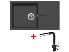 Set Sinks Infinity 860 Nanoblack+MIX 3 P Nanoblack Set Sinks Infinity 860 Nanoblack+MIX 3 P Nanoblack