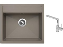 Set Sinks SOLO 560 Truffle + baterie Sinks MIX 350 P chrom Set Sinks SOLO 560 Truffle + baterie Sinks MIX 350 P chrom