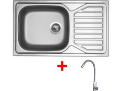 Sinks OKIO 860 XXL + ELASTA nerez/šedá