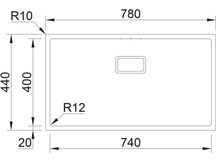 Nerezový dřez Sinks Box 780 FI 1,0mm