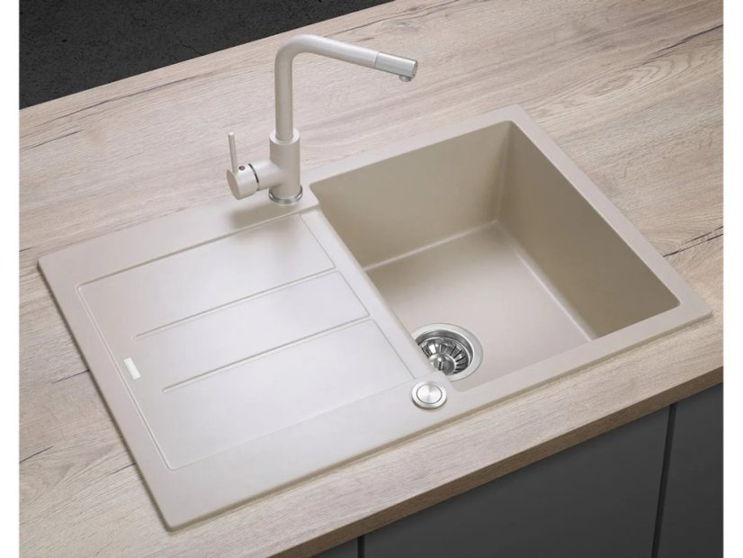 Granitový dřez Concept DG10C45be Cubis Béžový - 2