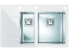 Skleněný dřez Alveus Crystalix 20 P bílý