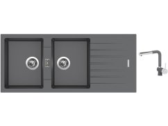 Set Sinks PERFECTO 1160 DUO Titanium + baterie Sinks MIX 3 P Titanium
