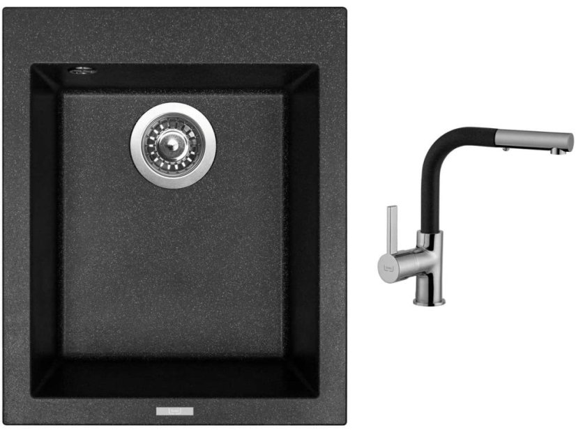 Set Sinks CUBE 410 Granblack + batéria Sinks ENIGMA S Grandblack