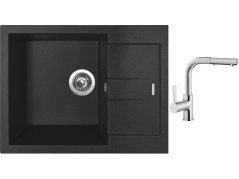 Set Sinks AMANDA 650 Metalblack + batéria Sinks ENIGMA S chróm Set Sinks AMANDA 650 Metalblack + batéria Sinks ENIGMA S chróm