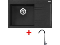 Sinks RIM 780 L Granblack + Elasta nerez/černá Sinks RIM 780 L Granblack + Elasta nerez/černá
