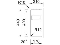 Nerezový dřez Sinks BOX 210 FI 1,0mm
